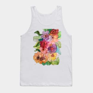 Floral Contour Tank Top